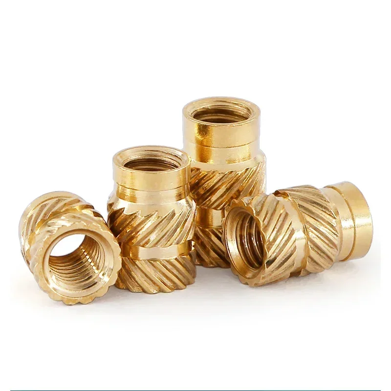 10/50pcs Inserts 3d Printing Brass Heat Set Knurled Thread Insert Nuts Embed Parts Hot Melt Threaded Insets M2 M2.5 M3 M4 M5