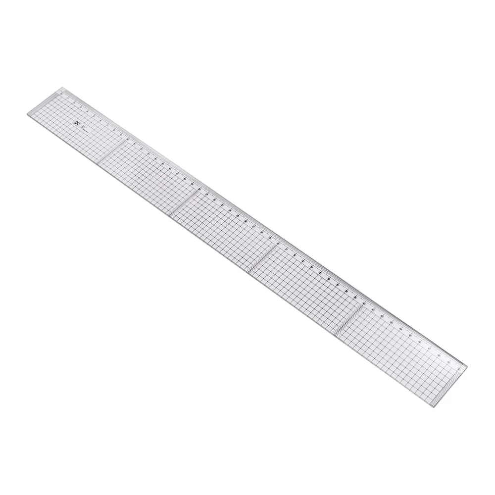 20 30 50cm Transparent Ruler Board PVC Grid Writing Students Ruler Stationery Clear Straightedge Measuring Supplies