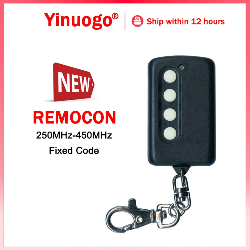 REMOCON RMC600 Garagedeur Afstandsbediening 250MHz-450MHz Vaste Code voor REMOCON LRT1 RMC610 RMC555 Poort afstandsbediening