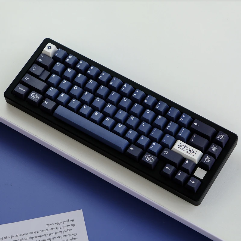 Imagem -02 - Chaves Conjunto Gmk Galaxy Keycaps Pbt Tintura Sublimação Chave Tampões Cherry Perfil Keycap para Keychron 65 75 Anne Poker Gh60 Gk64 Fl98 128