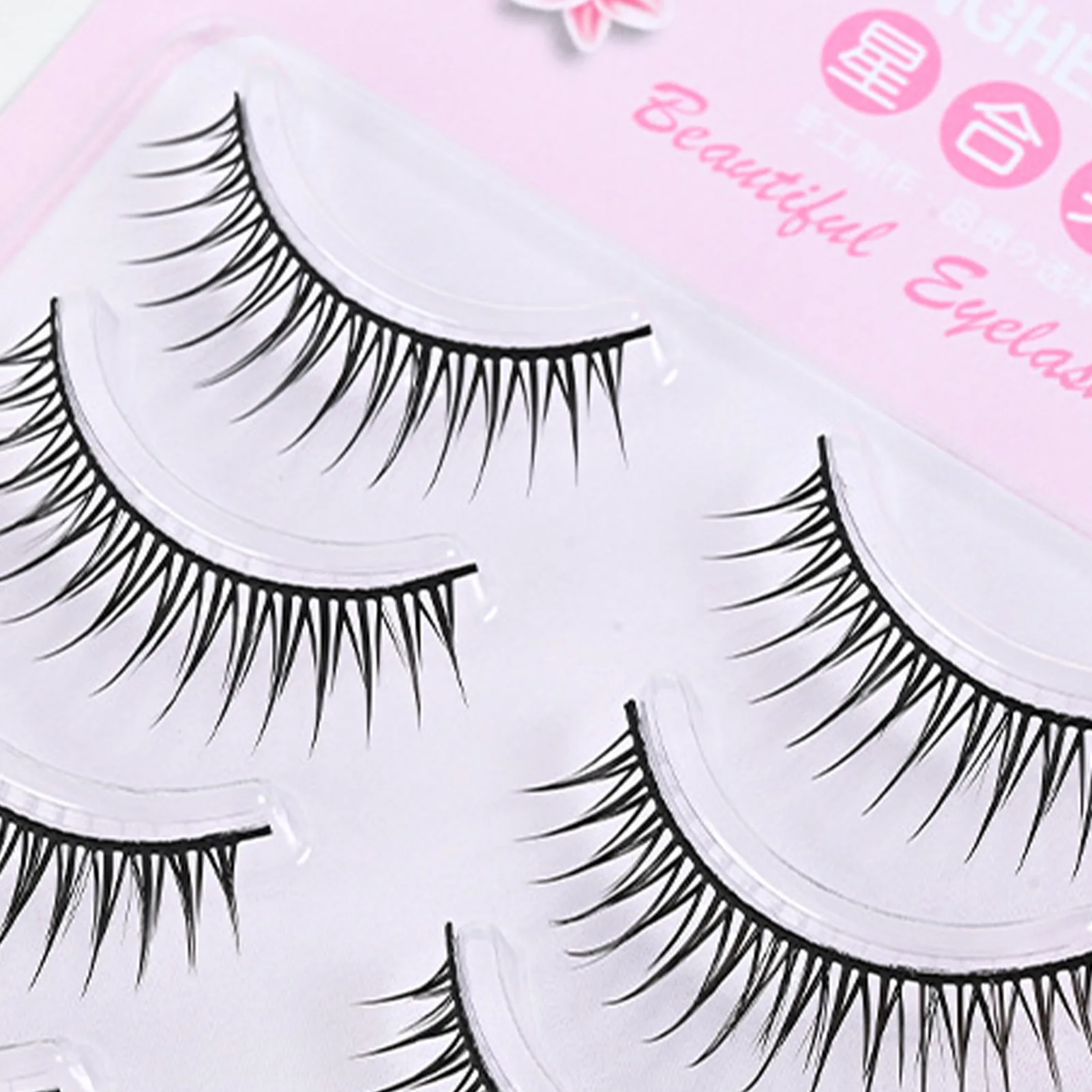 Black False Eyelashes full Strip Lashes with Hard Band Defined cosplay lash Wispy Volume fake eyelash for women makeup
