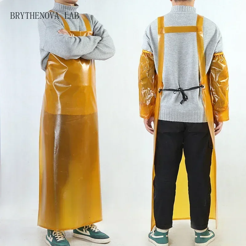 Oil-Proof Beef Tendon Apron Waterproof Oil Resistant Labor Work Protection Wear-resistant Apron Aquatic Work Clothes Unisex