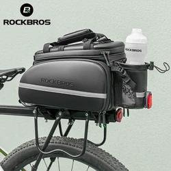 ROCKBROS Bicycle Carrier Bag 35L Multifunctional Large Capacity Bike Rack Trunk Tail Bag MTB Cycling Travel Bag With Rain Cover