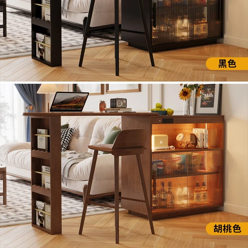 

Movable Retractable Kitchen Island Dining Table Small Apartment Home Living Room All-in-One Cabinet