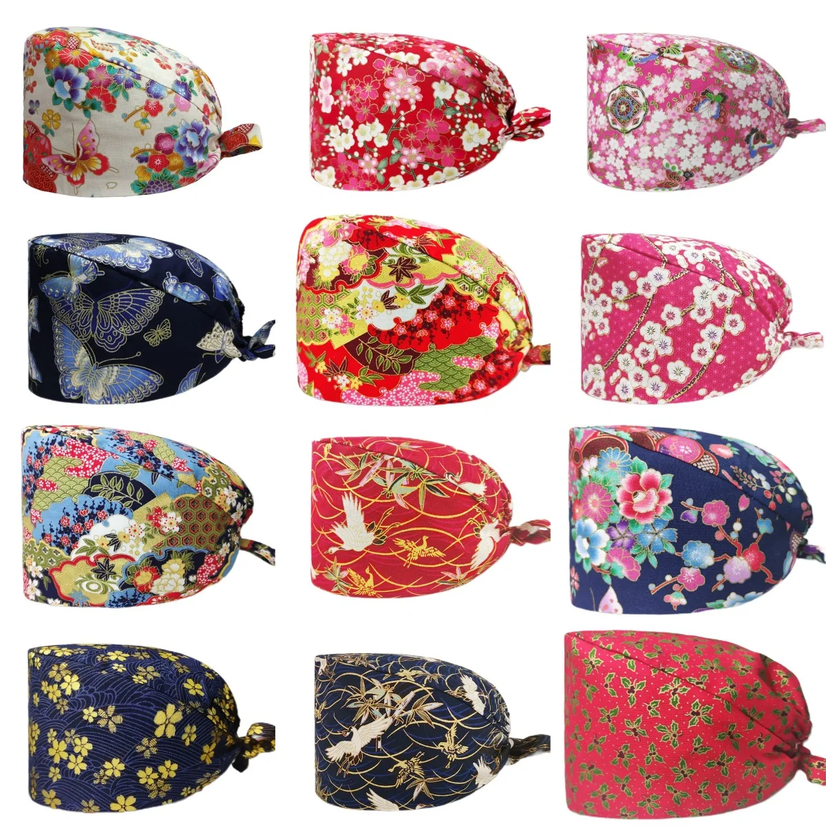 New Product Cartoon Printed Nurse Surgical Cap Pet Hospital Surgeon  Dentist  Beauty Salon Chef Dustproof Scrub