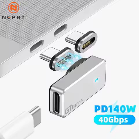 USB C Magnetic Adapter PD 140W Fast Charge 24Pin Type C Connector 40Gbps 4K@60Hz Adapter For iPhone 15 MacBook Pro Steam Deck