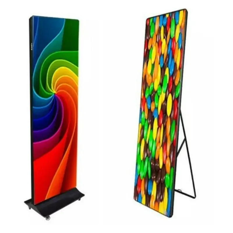 WiFi 4G USB Control LED Mirror Poster P1.86 P2 P2.5 6401920mm Floor Stand Indoor Outdoor Display