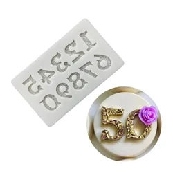 Cake Molds Mini Filigree Number Silicone Mold Ice Cube Molds Silicone Mould