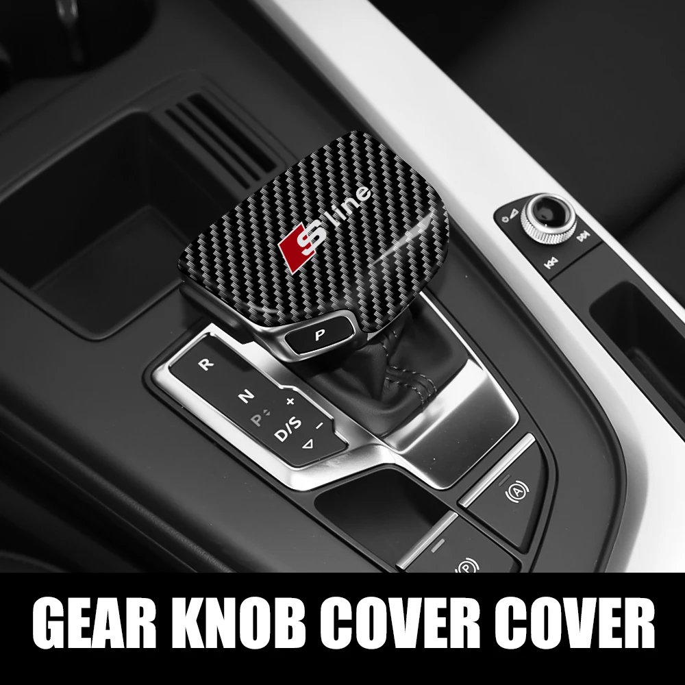 Накладка на ручку переключения передач из карбона для Audi Sline A2 A3 A4 A5 A1 A6 Q3 Q5 Q7 B8 8P