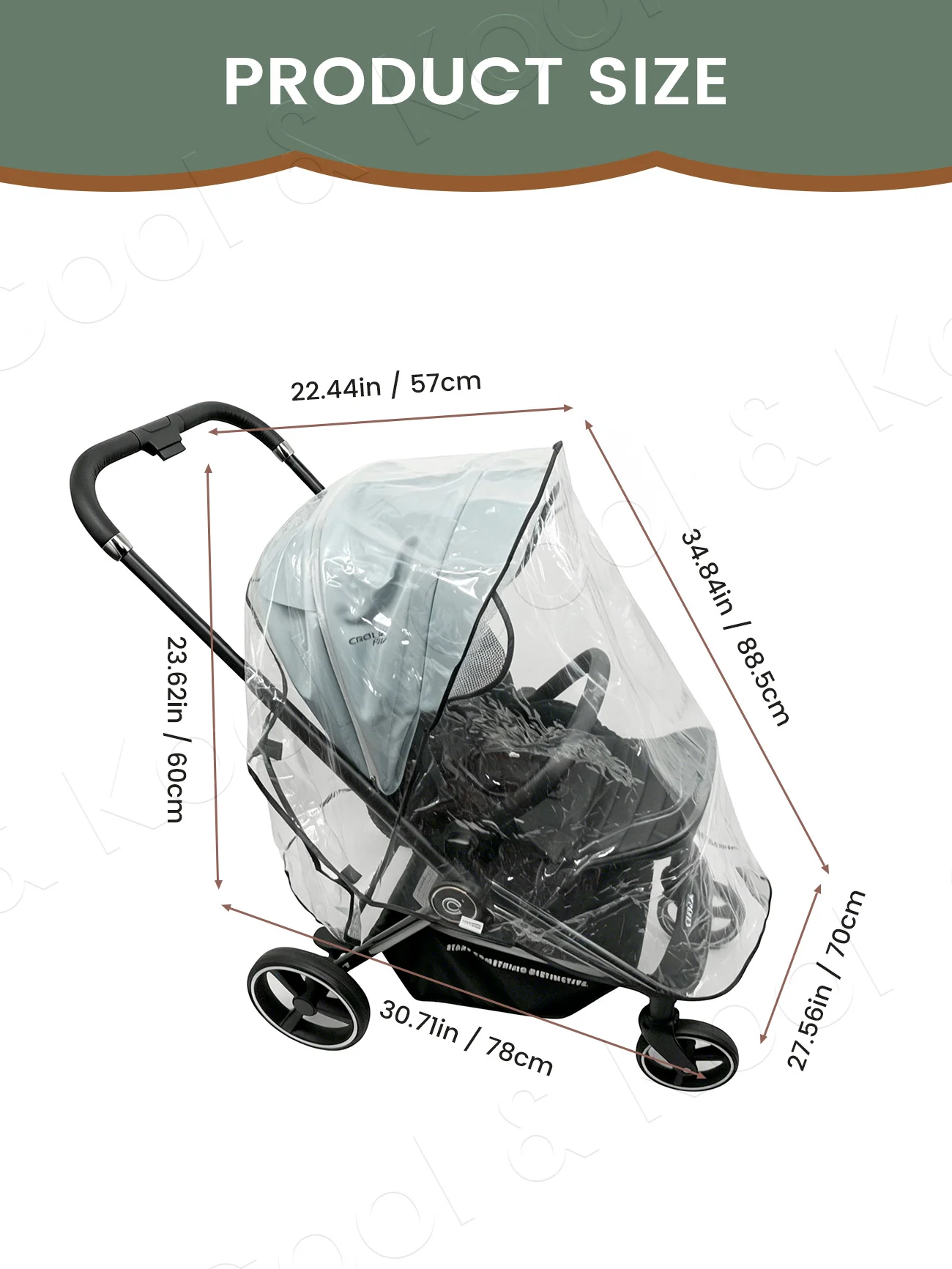 Universal Waterproof & Windproof Rain Cover with Ventilation for Ultimate Baby Protection