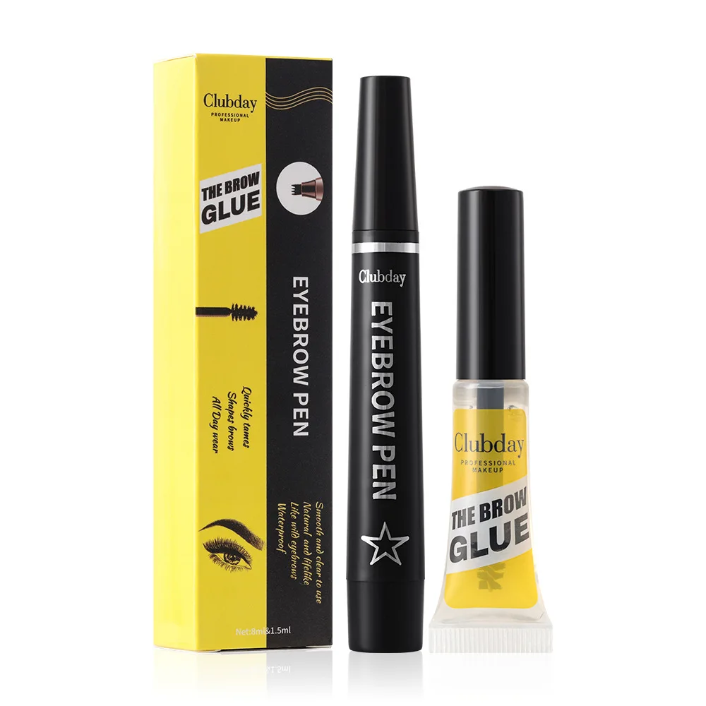 2-in-1-Brauen-Set, wasserfestes Augenbrauenstift- und Gelset, wischfestes 4-Zinken-Brauen-Make-up, langanhaltendes Brauen-Duo, Bestseller