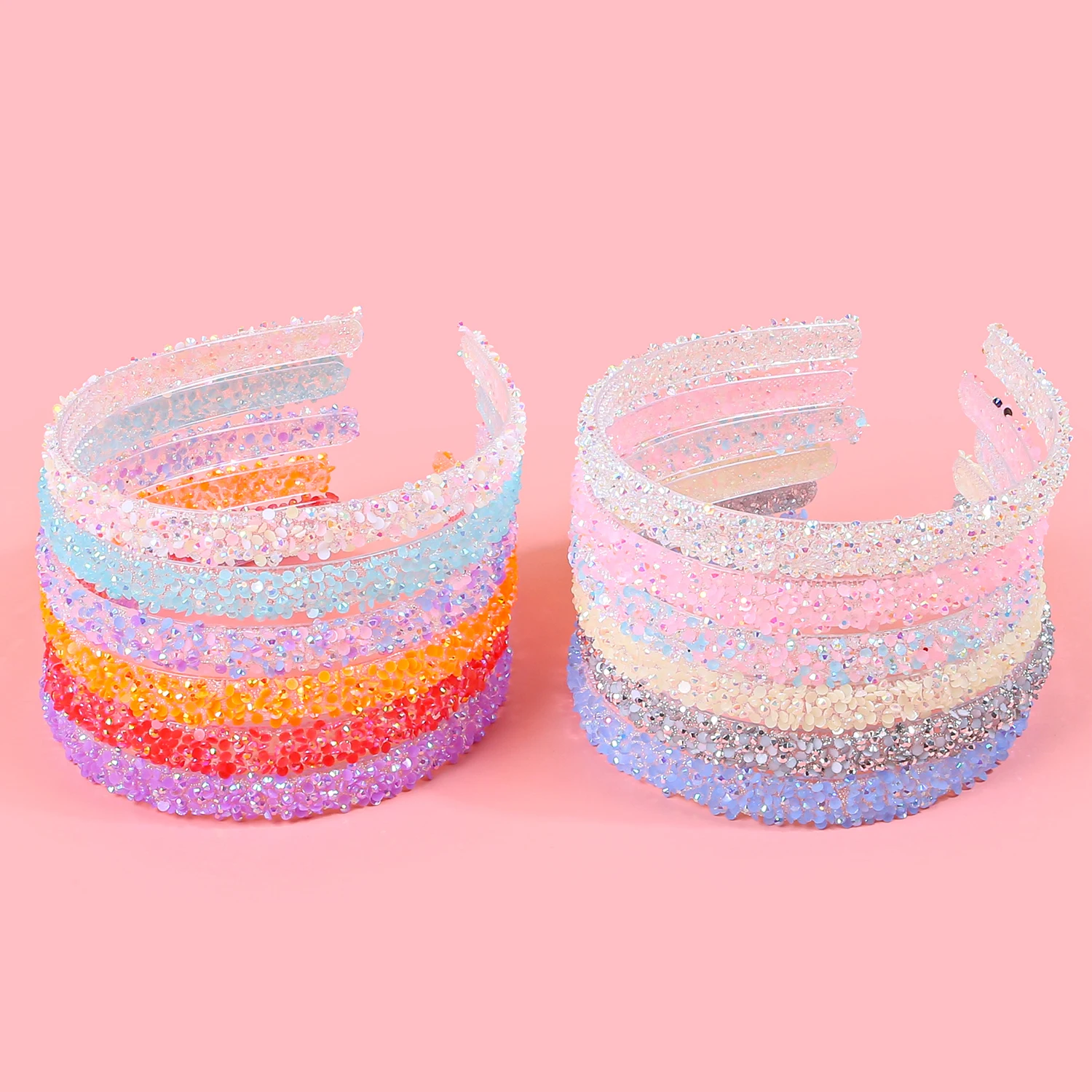 3pcs Fashion Women Rhinestone Headbands Non-slip with Teeth Hairband Shiny Headband Women Girls Hair Accessories