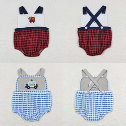 Wholesale Baby Boy Toddler Bubble Ball Romper Jumpsuit Kids Newborn Embroidery Baseball One-piece Coverall Bodysuit Clothing