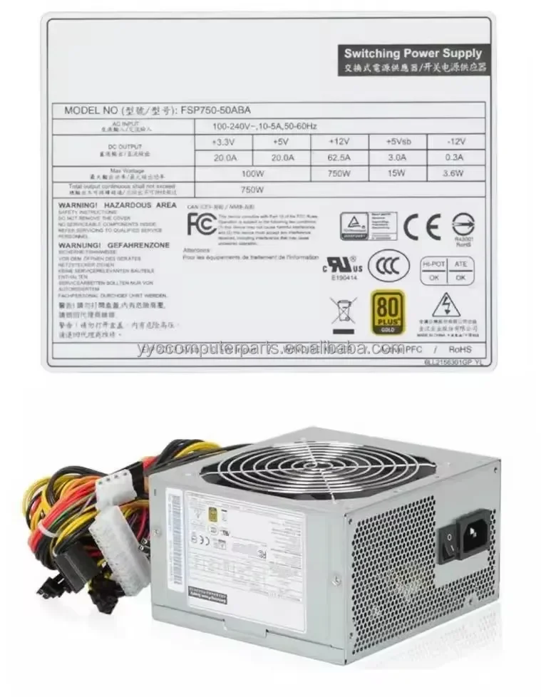 

FSP750-50ABA Personal Computer Power Supply ATX 750W ; FSP300-50ATV(PLUS) 300 Watts ; FSP500-70PFL(SK) IPC PSU, 500 Watts