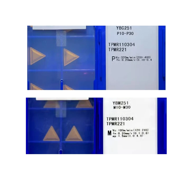 TPMR110304 YBC251 TPMR110308 YBM251 100% Original Milling Cutter Carbide Inserts Lathe Tools TPMR 110304 110308 10pcs/box