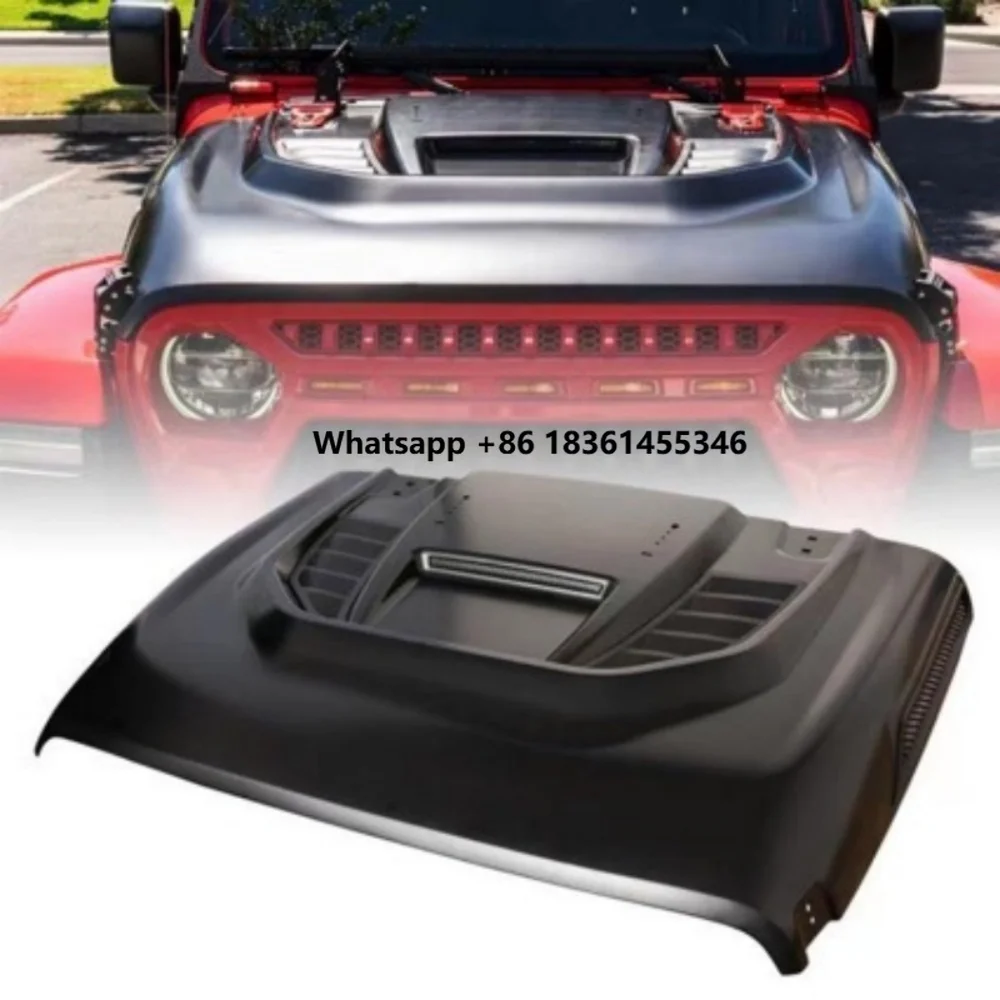 

For Wrangler JL 2018-2025 modified engine hood engine cover Resin unpainted