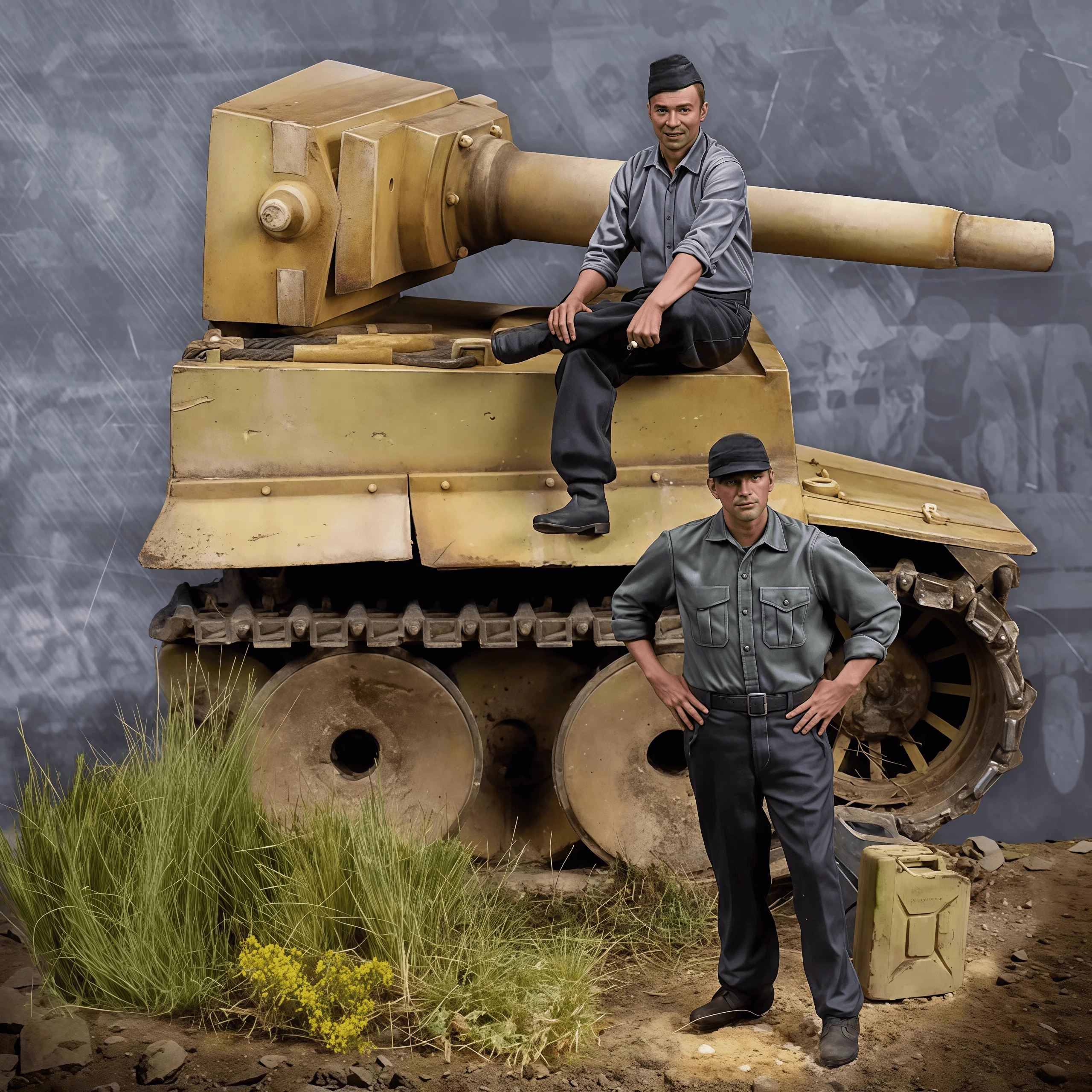 

1: 35 Casting Resin Model Assembly Kit, GK, Tank Crew, Unpainted (including Tanks)