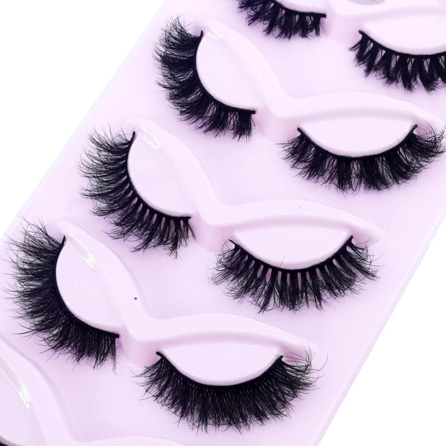 Cat Eye Lashes 3D Faux Mink ขนตาปลอมธรรมชาติยาวยุ่ง Lashes ปีก End ยาวขนตาปลอมหนานุ่มขนตา