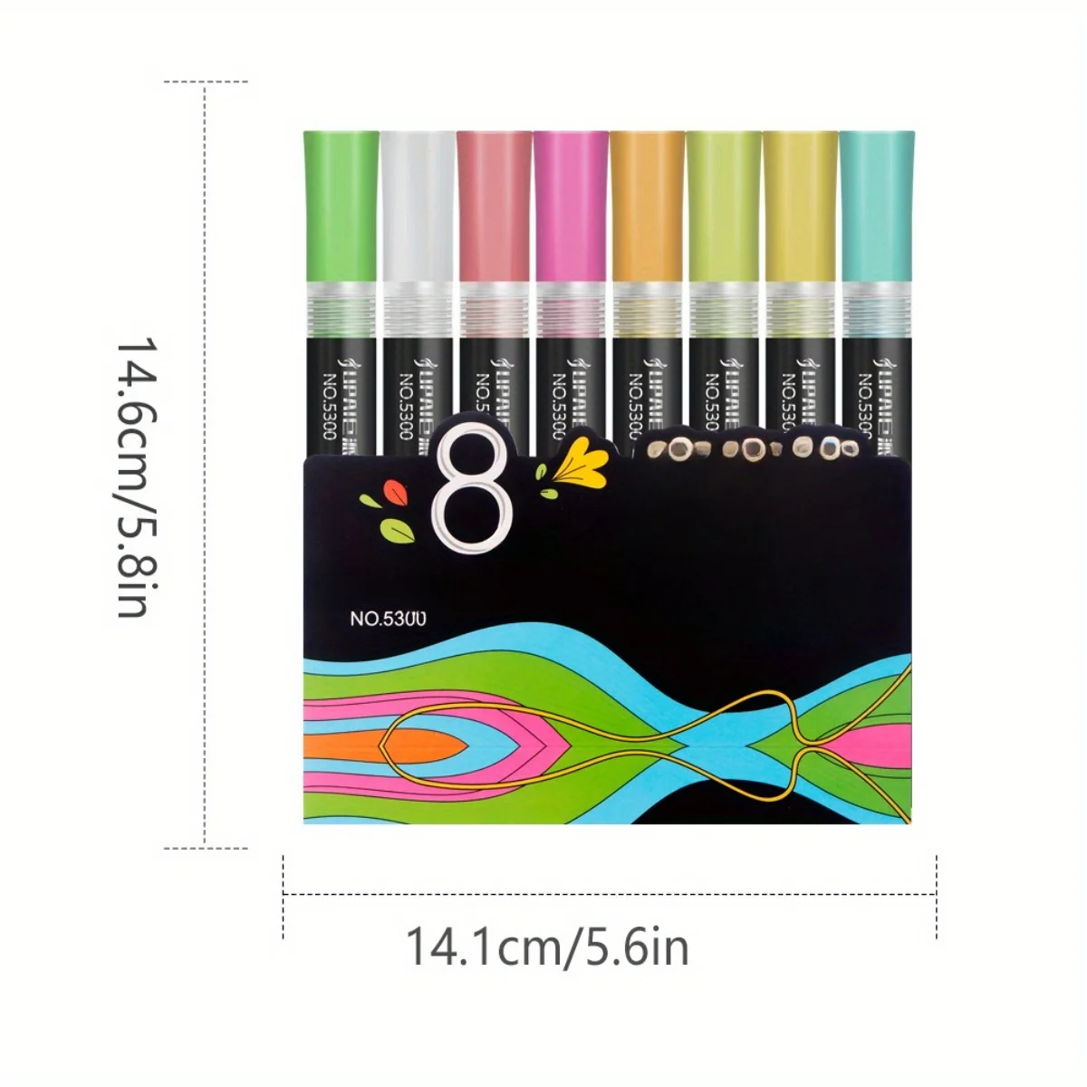 8color Colorful glow in the dark pen shiny fluorescent pen cloth painting pen party atmosphere glowing graffiti pen