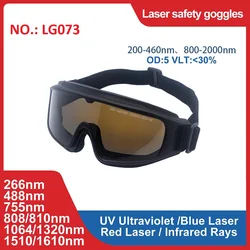 Laser Goggles OTG Laser Safety Glasses Eye Protection for Typical 405nm, 445nm, 450nm,520nm,532nm