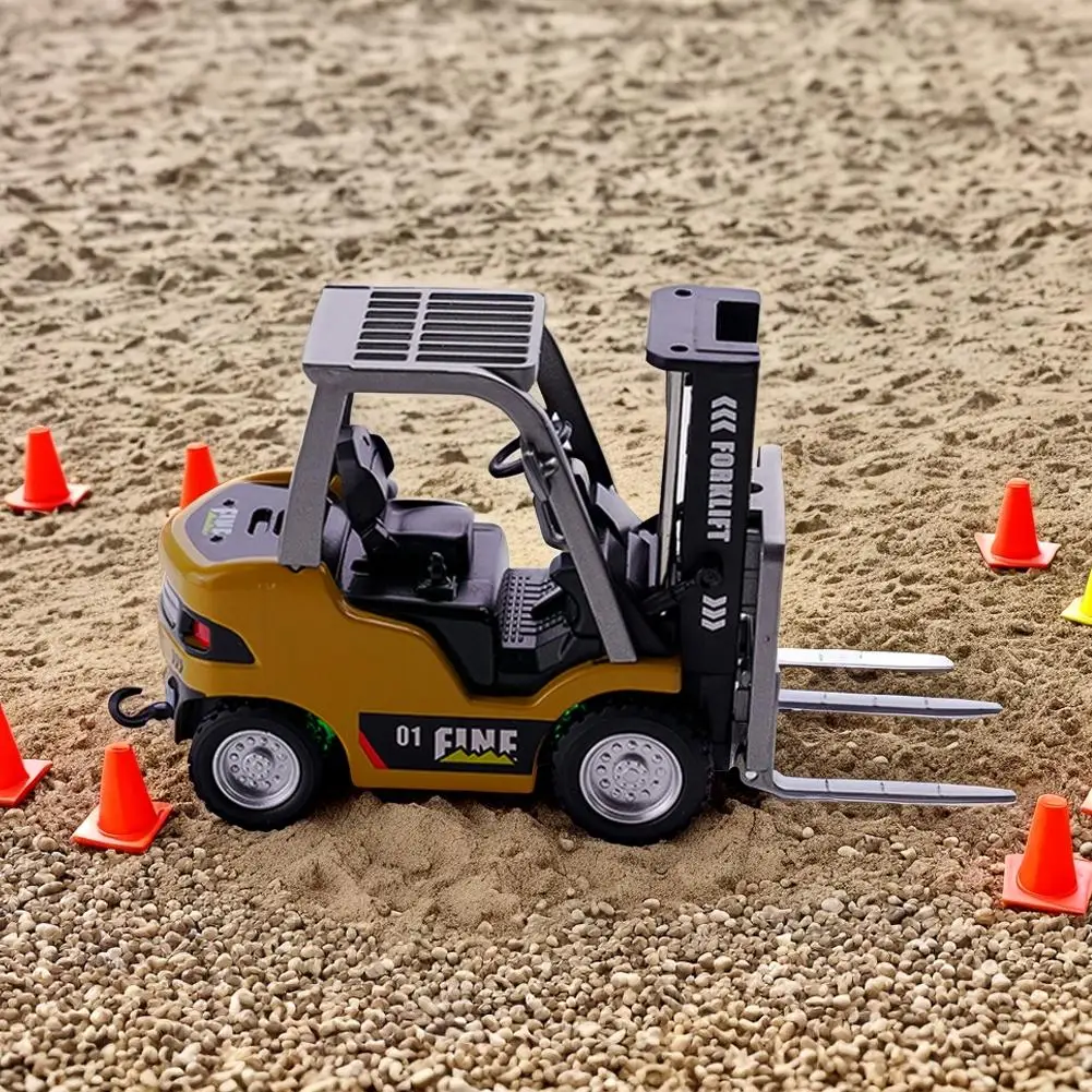 1/64 RC Trucks Alloy Forklift Mini APP 2.4GHZ RC Cars Remote Control Construction Engineer Vehicle Desktop Model Collection Gift