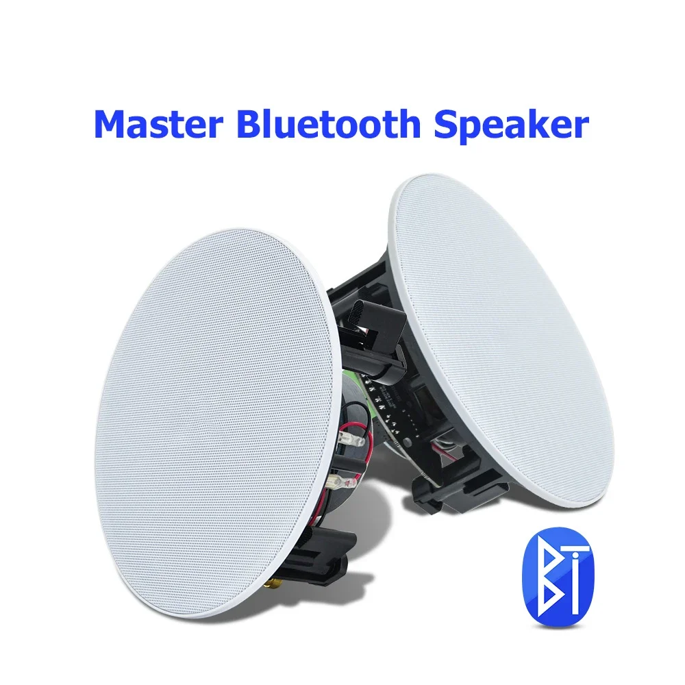 Bluetooth Plafondluidspreker 4 inch Frameloze Coaxiale HiFi Stereo Luidspreker Ingebouwde Digitale Klasse D Amp Home Theater Geluidssysteem