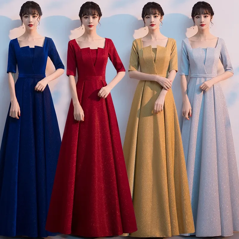 

A long elegant and grand performance dress for the host of large chorus