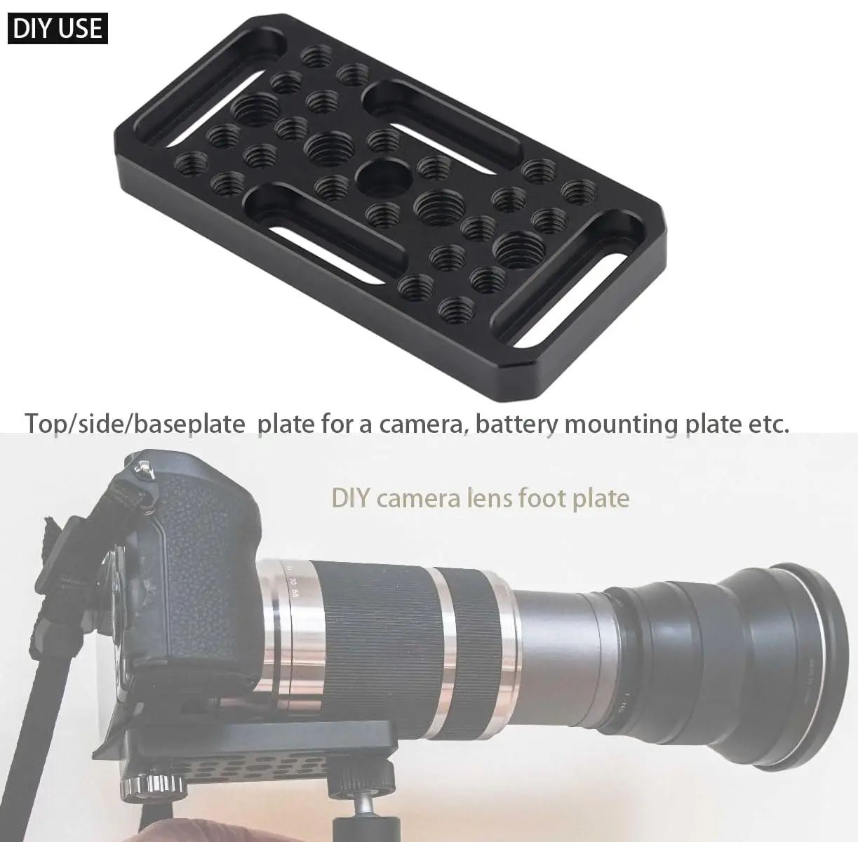 Switching Cheese Plate Camera Easy Plate for Railblocks Dovetails Short Rods For DSLR Camera Cage Rig Expansion Mounting