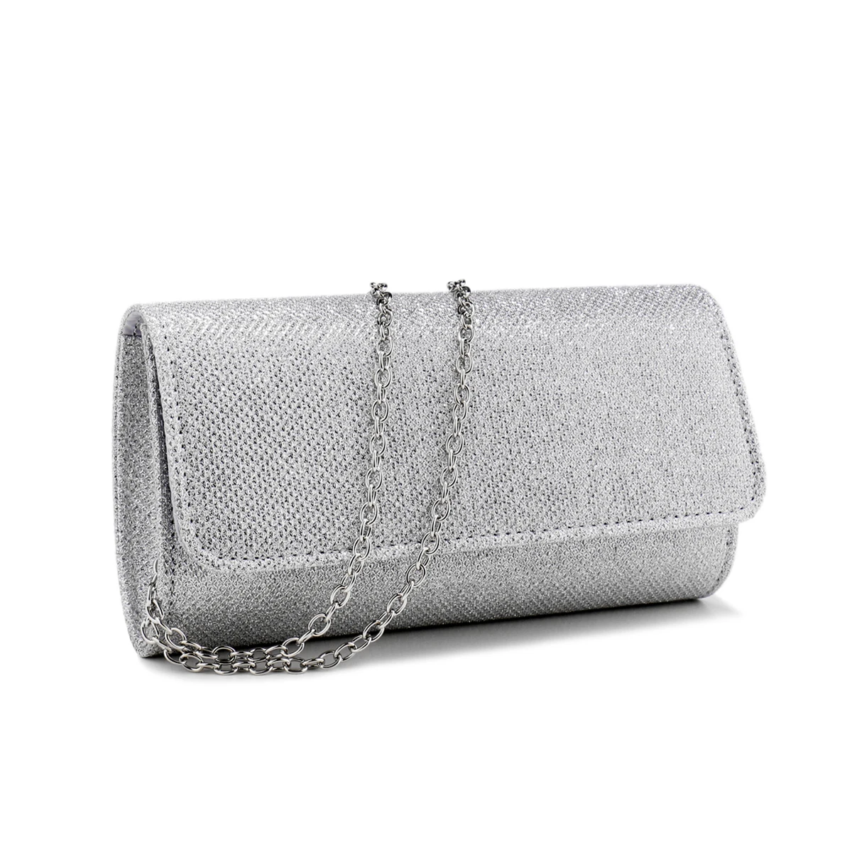 

Casual Women Evening Bags Golden Chain Metal Clutch Bags Small Envelope Design Cover Handbags Purse Glitter