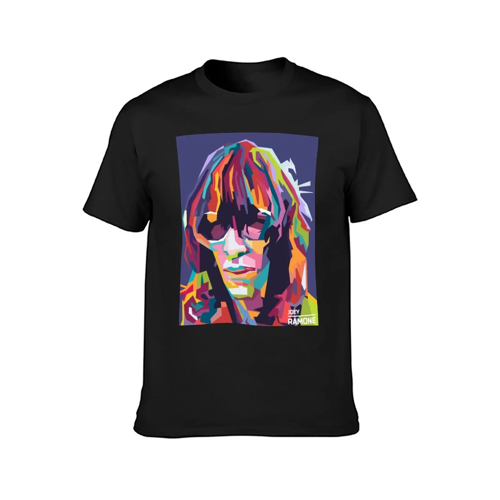 Abstract Joey Ramone in WPAP popart Illustration. T-Shirt hippie clothes customizeds t shirts men