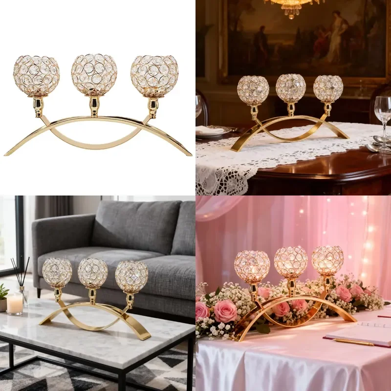 for Chandelier Bougeoir Fine Wrought Iron Handmade Wedding Candlestick Lantern Candle Jar Table Ornament