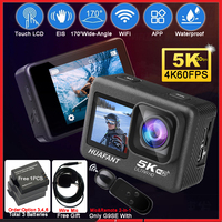 Action Camera G9SE 5K 4K60FPS 50MP 2.0 Touch LCD EIS Dual Screen Wi-Fi 170D Pre-Record DVR Waterproof 30M 5X Zoom Sports Camera