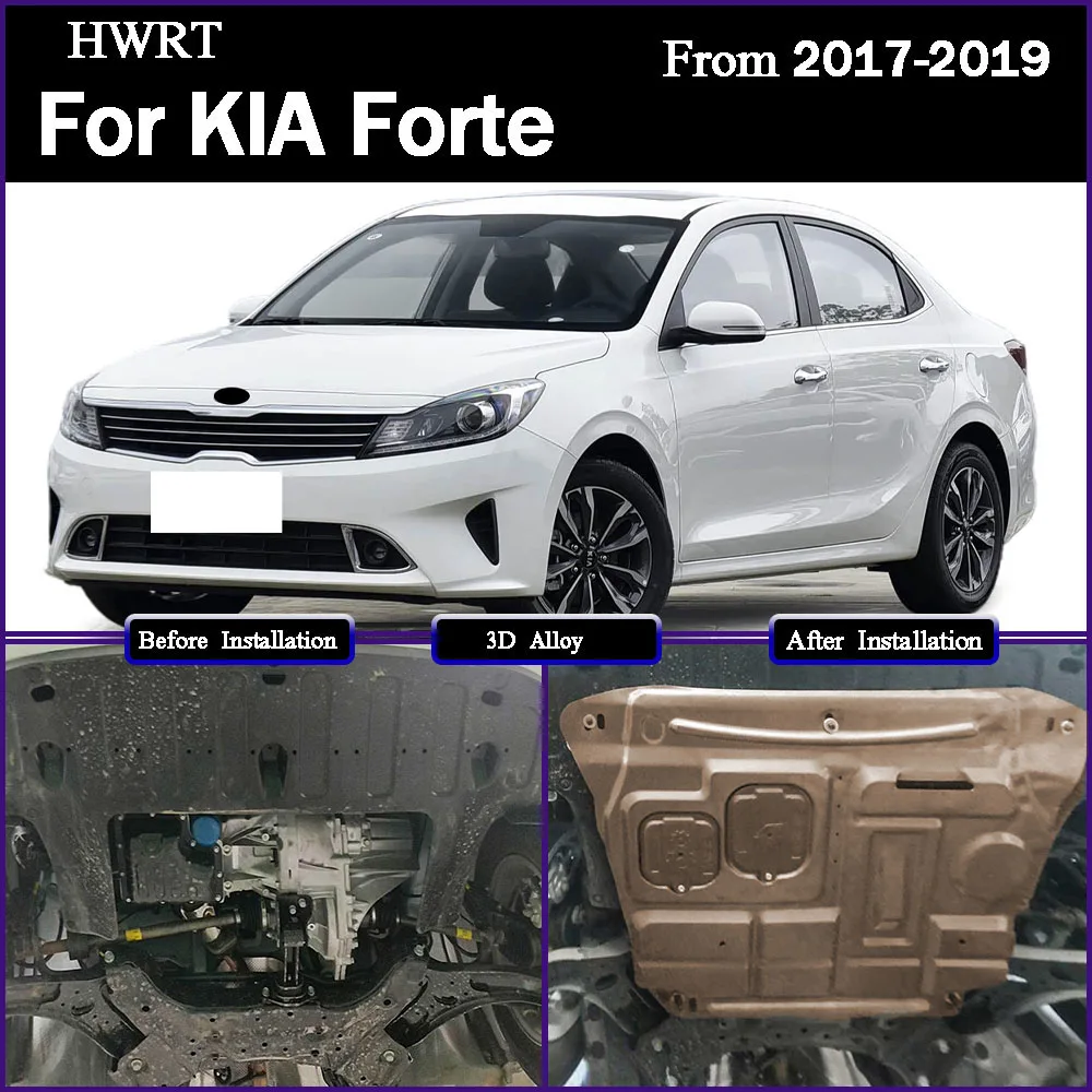 

Under Engine Guard Splash Shield Mud Fender Cover Plate Fender Mudguard Protector Alloy For KIA Forte 2017-2019 1.6L