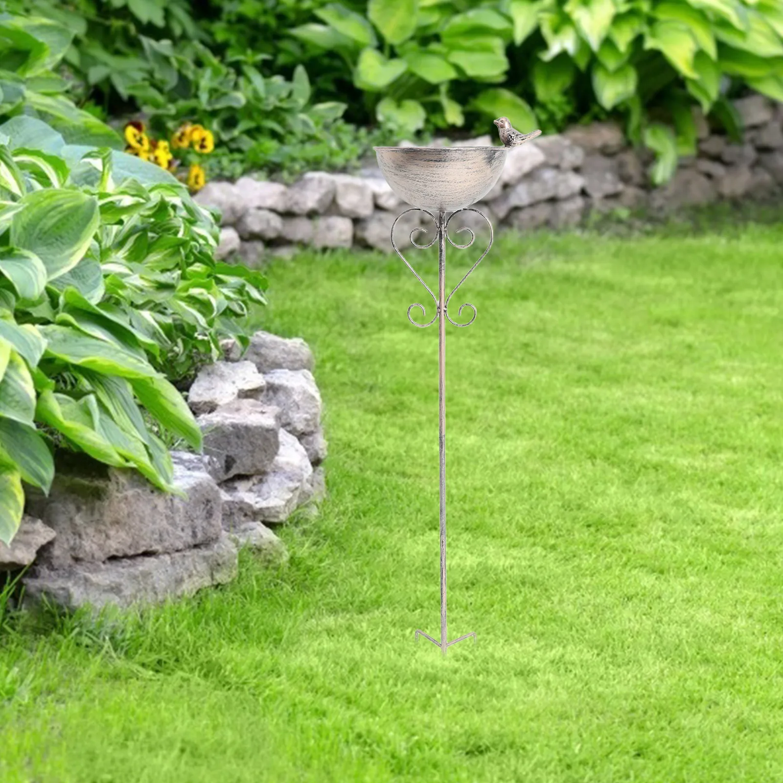 

Прочный литой фонтан для улицы – многофункциональная напольная кормушка для птиц и поилка, для сада и газона