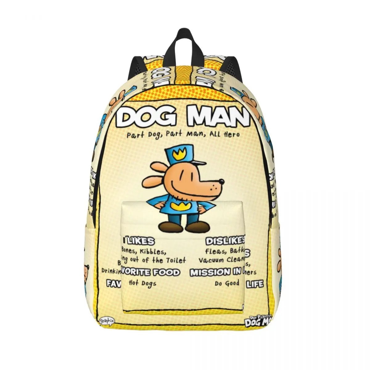 Dogman Cool Manga Comic Backpack for Men Women Casual Student Work Daypack Self-introduction College Shoulder Bag Durable