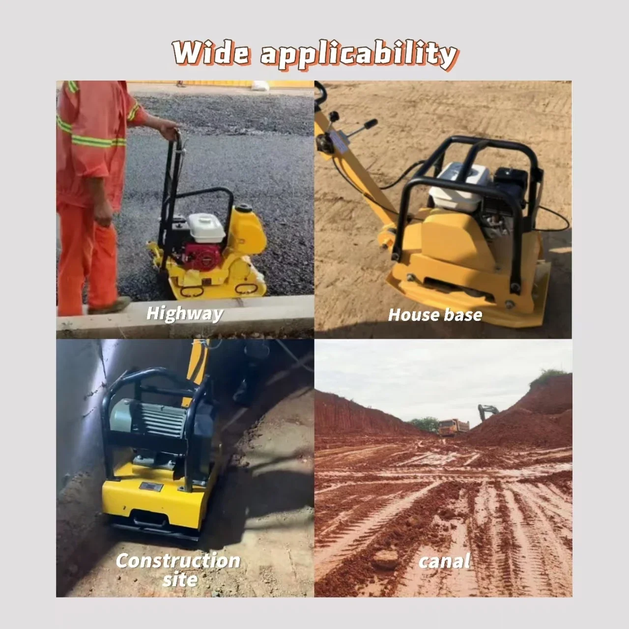 Construction Diesel Gasoline Hydraulic Plate-compactor Professional Plate Compactor Machinery Hand Held Small Rammer Compactor