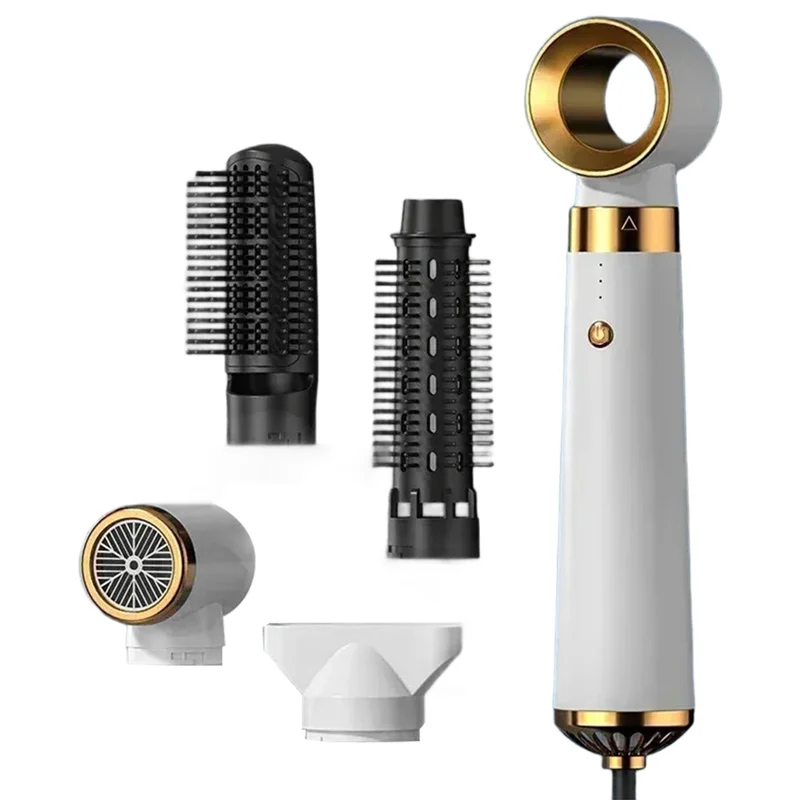 

ABBZ-многофункциональный фен 5 в 1, расческа с горячим воздухом, автоматическая плойка, расческа для прямых волос, инструмент для укладки, быстросохнущая вилка стандарта США