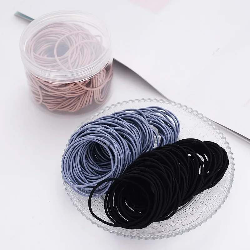 Boxed Rubber Band Hair Rope Headwear Small Fresh Sen Women's High Elastic Tied Hair Adult Women's Loop Bottom Headrope