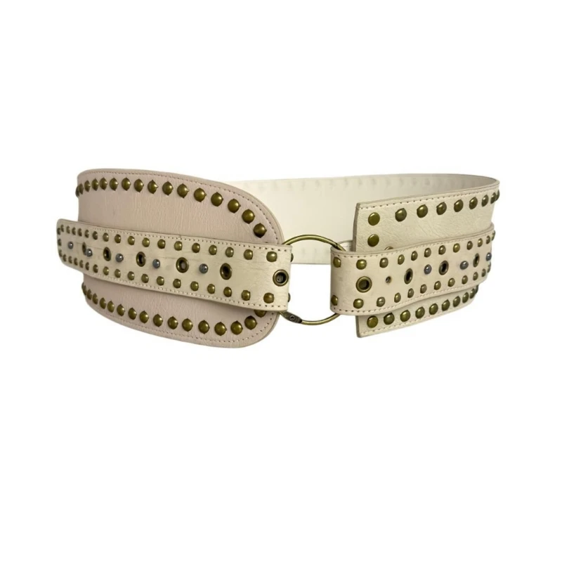  Stylish Unisex Belt Flexible Size Girdle Feature Rivets For Various Occasion
