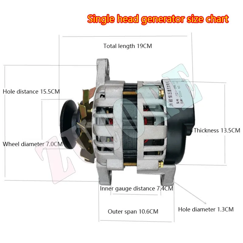 Agricultural 2000W three-wheel tractor high-power generator 14V 28V permanent magnet DC brushless generator