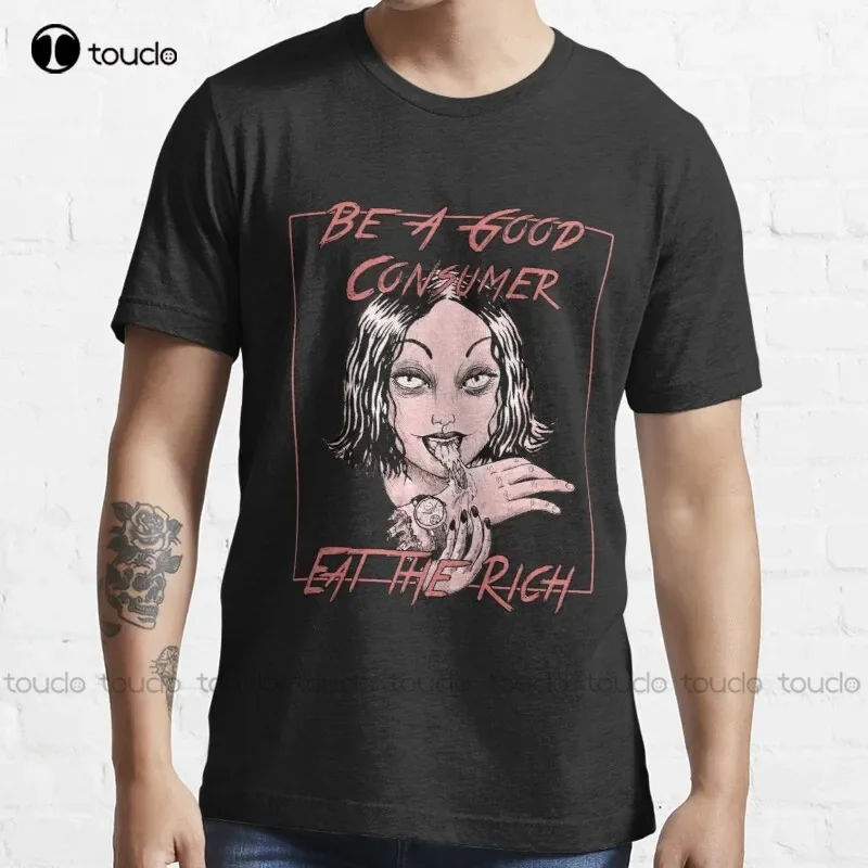 New Consumer Consumer Consume Obey's Horror Eat The Rich T-Shirt Cotton Tee Shirt S-5Xl Unisex men workout shirt