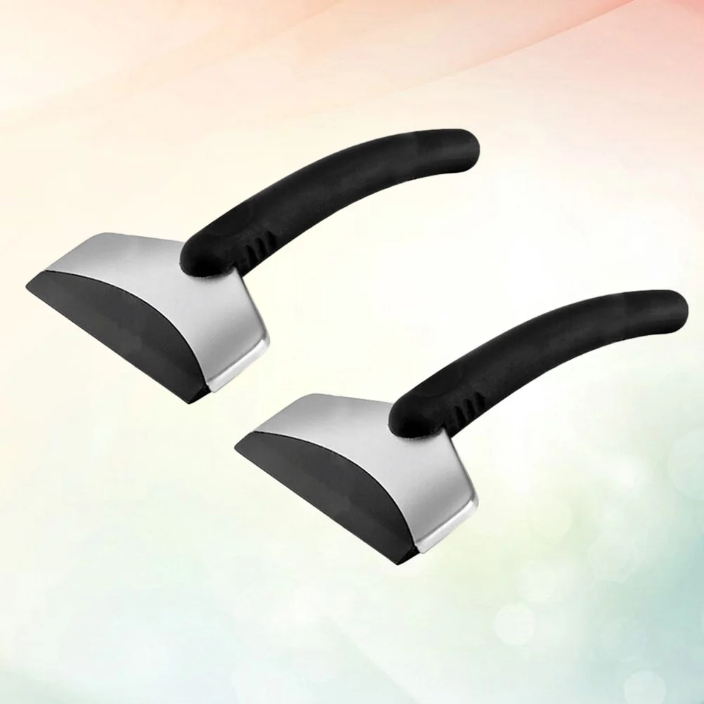 

2Pcs Car Snow Shovel Heavy Duty Stainless Steel Ice Scraper Windshield Vehicle Snow Removal Easy Operate Handle
