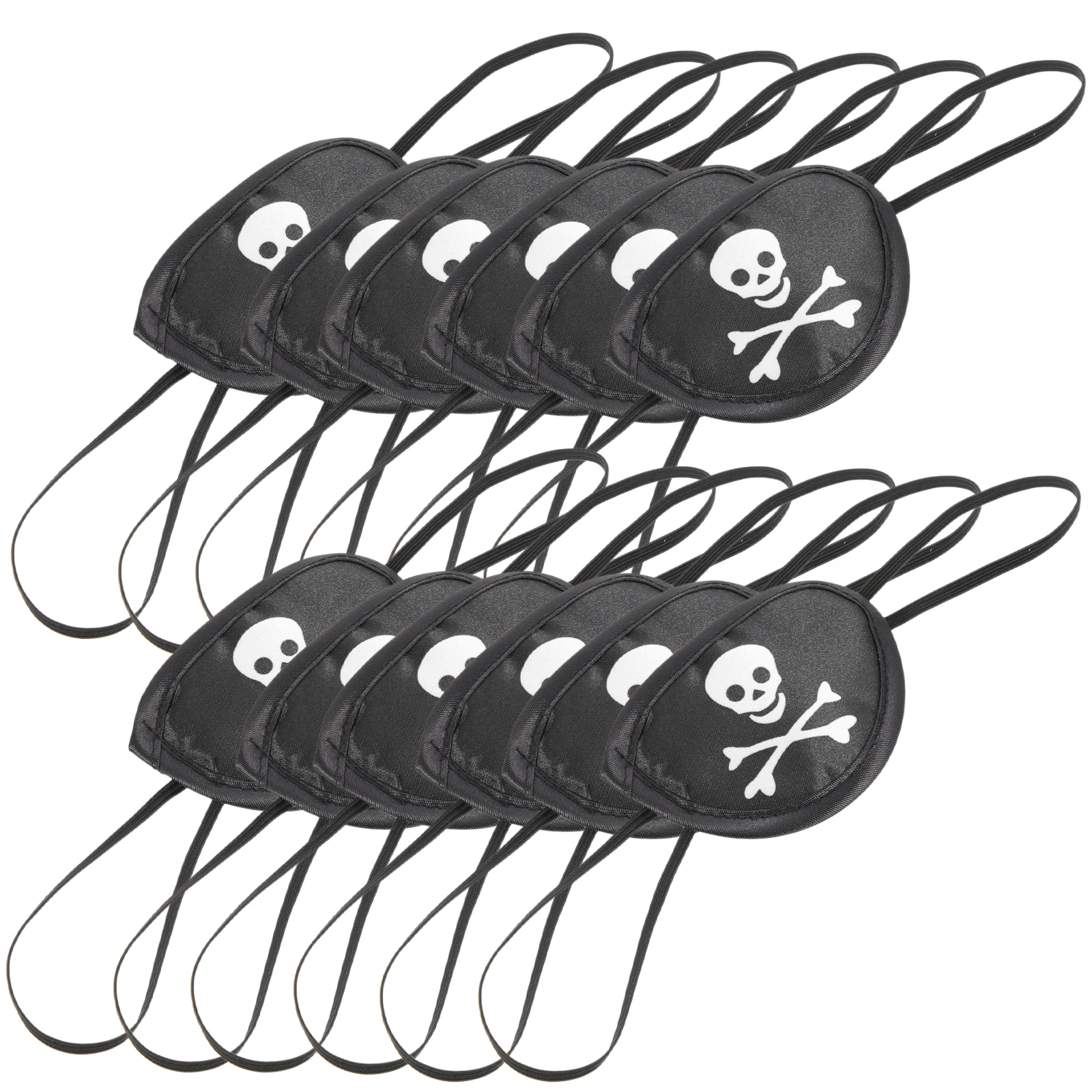

12 Pcs Pirate Eye Patches Satin Blindfold Halloween Masquerade Party Mask Child Lightweight Comfortable Breathable for Birthday