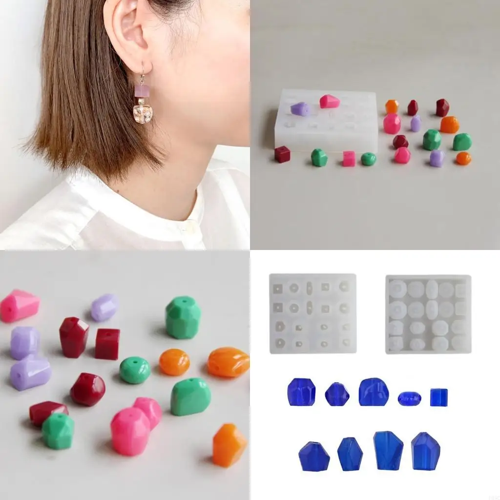 195C Silicone Crafting Moulds Geometric Handmade Beads Moulds Silicone Texture