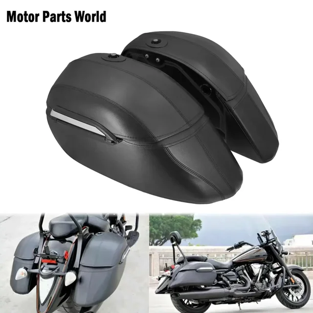 Uniwersalne twarde torby motocyklowe 42L klasyczne sakwy bagażnik montaż bagażu dla Harley dla R1200GS R1250GS DS400 Shadow 400 750
