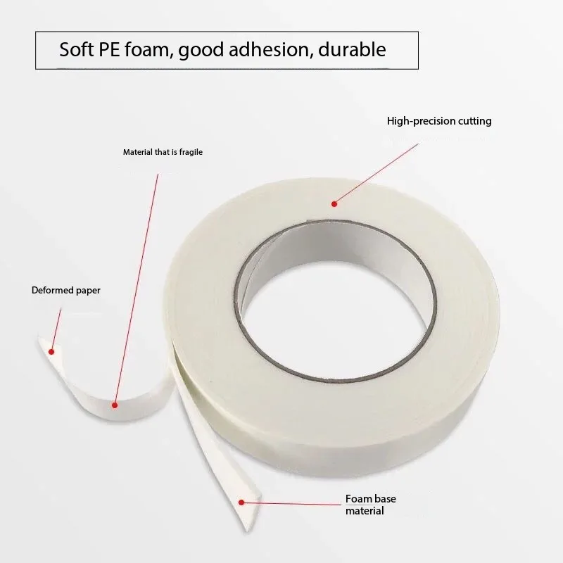 Cinta de doble cara de espuma resistente de 4M, adhesivo fuerte para decoración del hogar/oficina/manualidad/coche, impermeable y resistente al calor