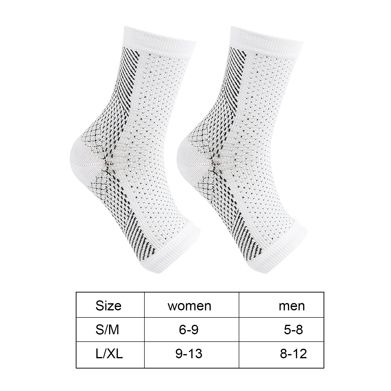 Ankle Compression Brace Relieves Joint Pain Foot Compression Socks Anti-Fatigue for Women Men Neuropathy Pain