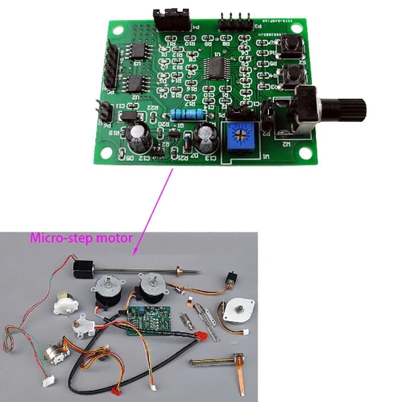 DC 5 V-12 V 2-fase 4-kawat Driver Motor Stepper mikro 4-phase 5-wire Motor Stepper papan modul pengontrol kecepatan