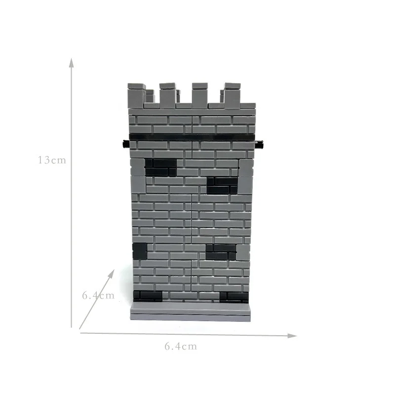 MOC building blocks Ancient castle walls, gate towers, corner towers, carriage building blocks