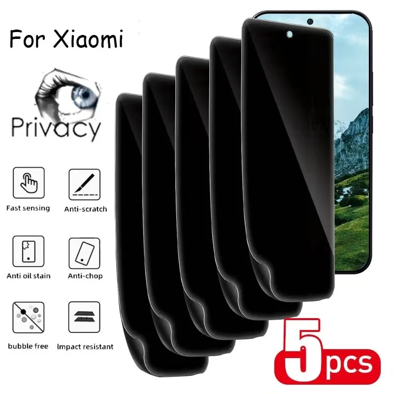 3-5Pcs Privacy Hydrogel Screen Protector For Xiaomi 17 ProMax 15T 14T 14 13 13T 11T 10T Pro 12 11 Lite Without Fingerprint Ulock